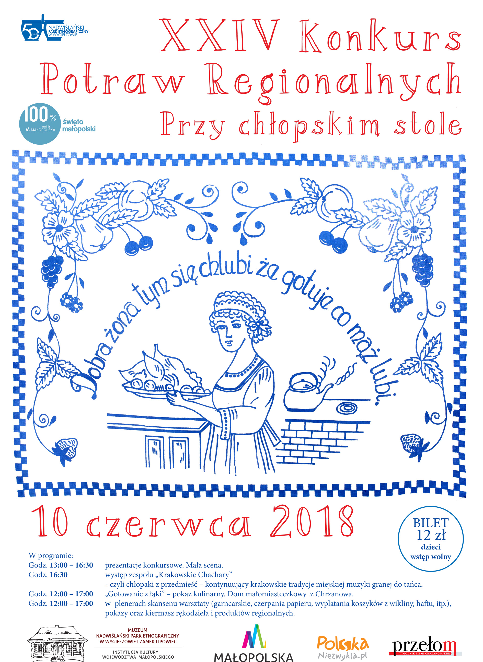 Plakat XXIV Konkurs Potraw Regionalnych 2018