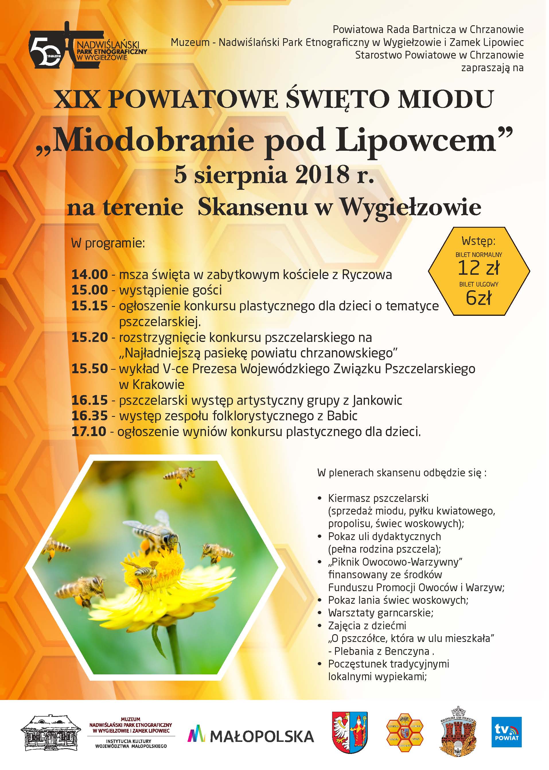 Plakat Powiatowe święto miodu 2018