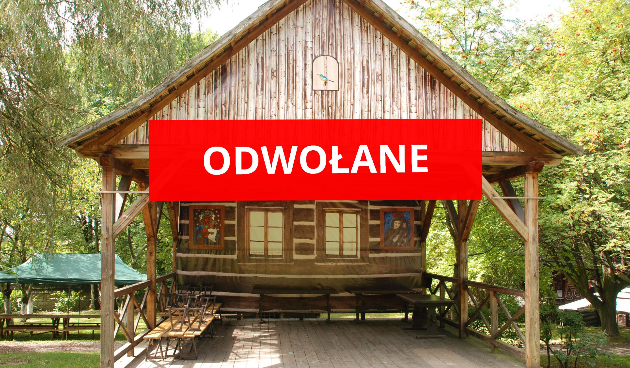 informacja o odwołaniu imprez