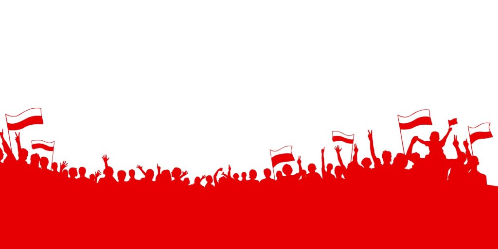 czerwony baner