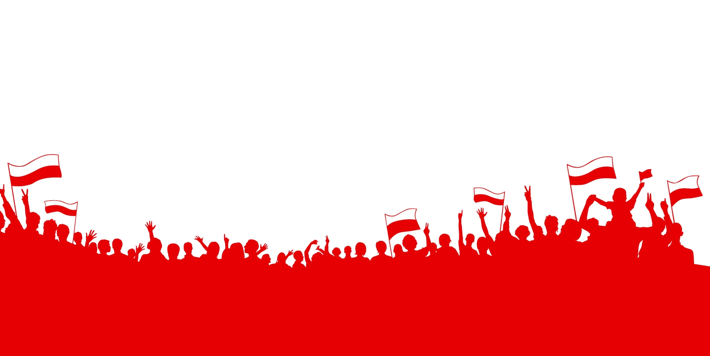 czerwony baner