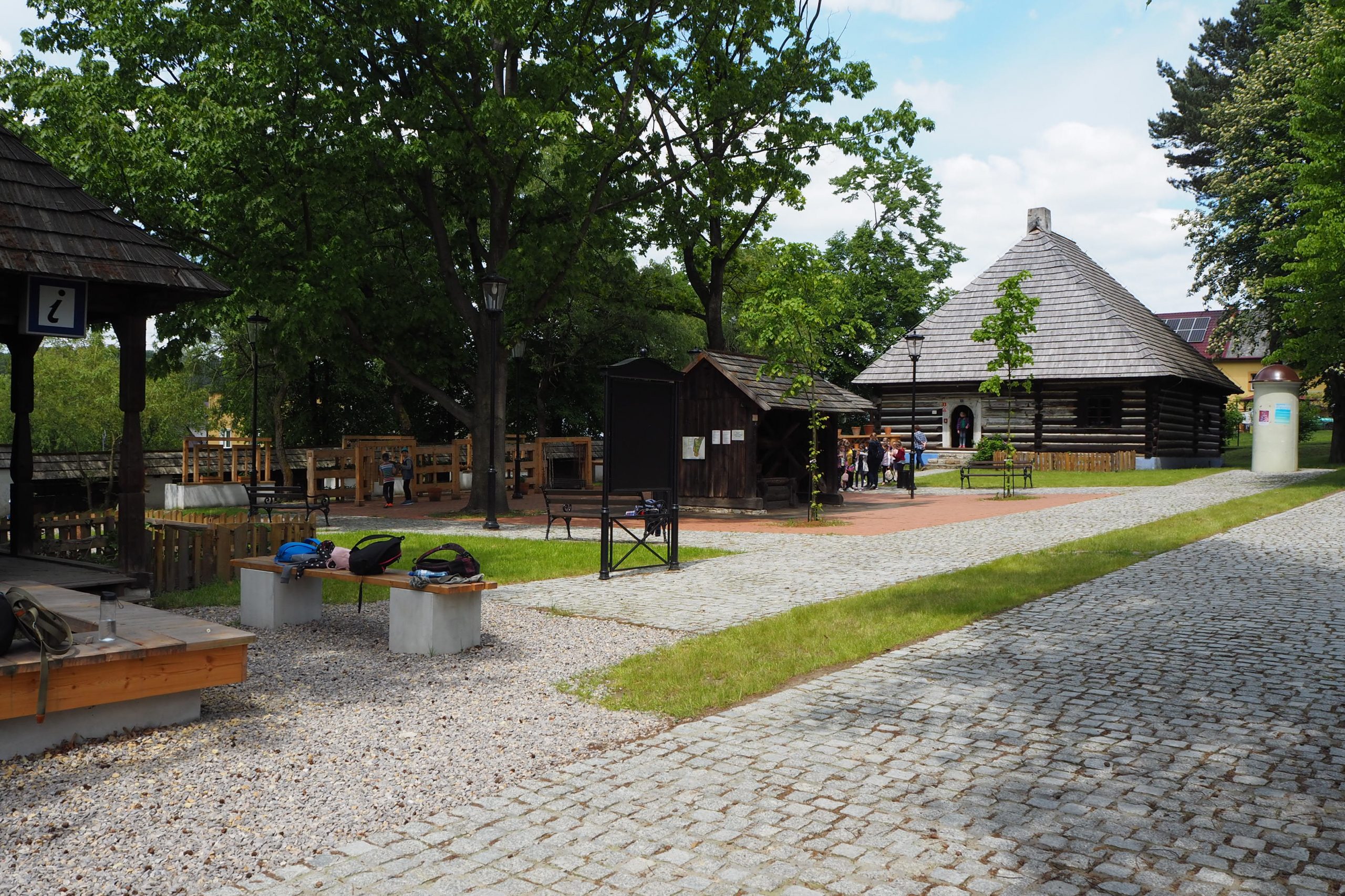 widok na rynek skansenu